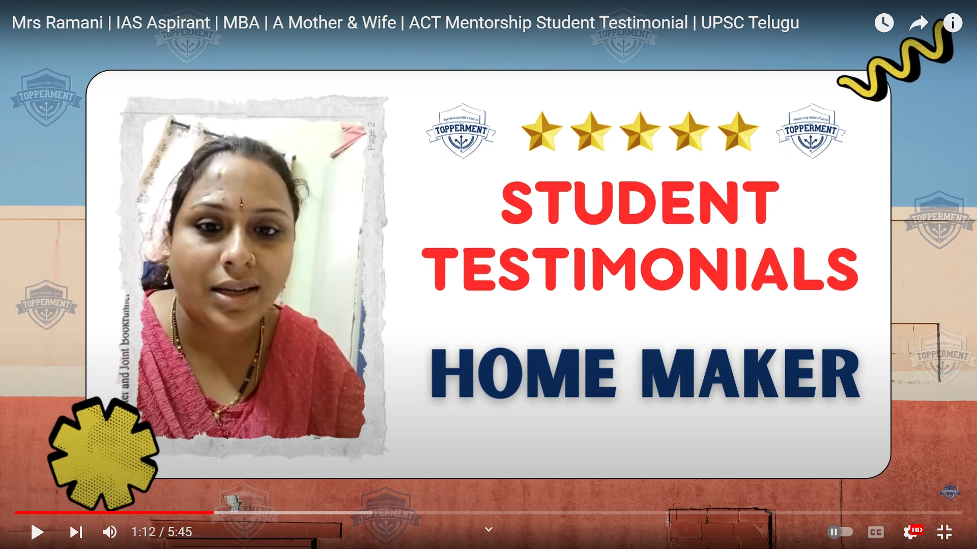 Mrs Ramani | IAS Aspirant | MBA | A Mother & Wife | ACT Mentorship Student Testimonial | UPSC Telugu